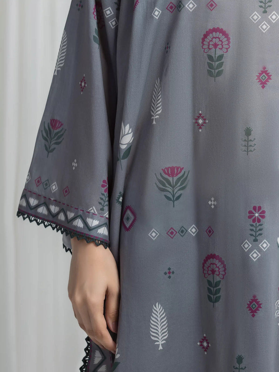 edenrobe Allure Lawn Unstitched Printed 3Pc Suit EWU6A1-36880