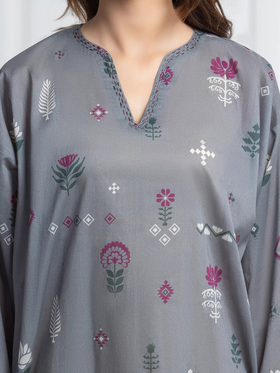 edenrobe Allure Lawn Unstitched Printed 3Pc Suit EWU6A1-36880