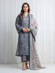 edenrobe Allure Lawn Unstitched Printed 3Pc Suit EWU6A1-36880