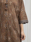 edenrobe Allure Unstitched Printed Khaddar 3Pc Suit EWU6A3-37003