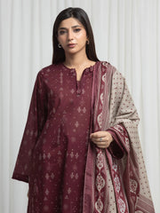 edenrobe Allure Unstitched Printed Khaddar 3Pc Suit EWU6A3-37004