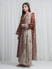 edenrobe Allure Unstitched Printed Khaddar 3Pc Suit EWU6A3-37005