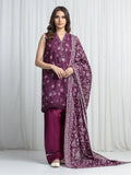 edenrobe Allure Unstitched Printed Khaddar 3Pc Suit EWU6A3-37020