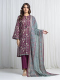 edenrobe Allure Unstitched Printed Khaddar 3Pc Suit EWU6A3-37022