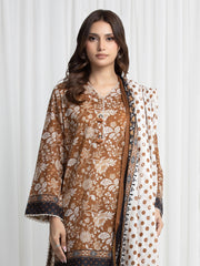 edenrobe Allure Unstitched Printed Khaddar 3Pc Suit EWU6A3-37025