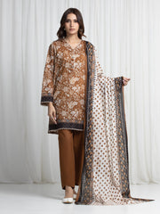 edenrobe Allure Unstitched Printed Khaddar 3Pc Suit EWU6A3-37025