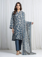 edenrobe Allure Unstitched Printed Khaddar 3Pc Suit EWU6A3-37026