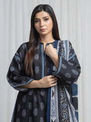 edenrobe Allure Unstitched Printed Khaddar 3Pc Suit EWU6A3-37028