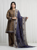 edenrobe Allure Unstitched Printed Khaddar 3Pc Suit EWU6A3-37029