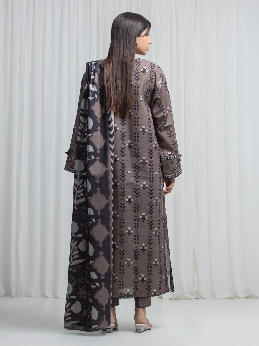 edenrobe Allure Unstitched Printed Khaddar 3Pc Suit EWU6A3-37031
