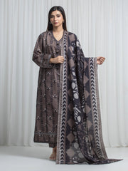 edenrobe Allure Unstitched Printed Khaddar 3Pc Suit EWU6A3-37031