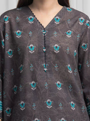 edenrobe Allure Unstitched Printed Khaddar 3Pc Suit EWU6A3-37035