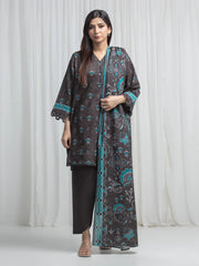 edenrobe Allure Unstitched Printed Khaddar 3Pc Suit EWU6A3-37035
