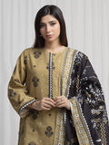 edenrobe Allure Unstitched Printed Khaddar 3Pc Suit EWU6A3-37036