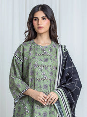 edenrobe Allure Unstitched Printed Khaddar 3Pc Suit EWU6A3-37038