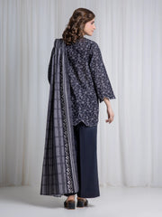edenrobe Allure Unstitched Printed Khaddar 3Pc Suit EWU6A3-37040