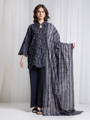 edenrobe Allure Unstitched Printed Khaddar 3Pc Suit EWU6A3-37040