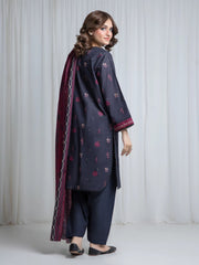 edenrobe Allure Unstitched Printed Khaddar 3Pc Suit EWU6A3-37059