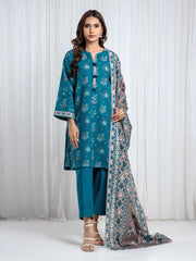 edenrobe Allure Unstitched Printed Khaddar 3Pc Suit EWU6A3-37071
