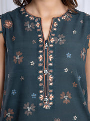 edenrobe Allure Unstitched Printed Khaddar 3Pc Suit EWU6A3-37073