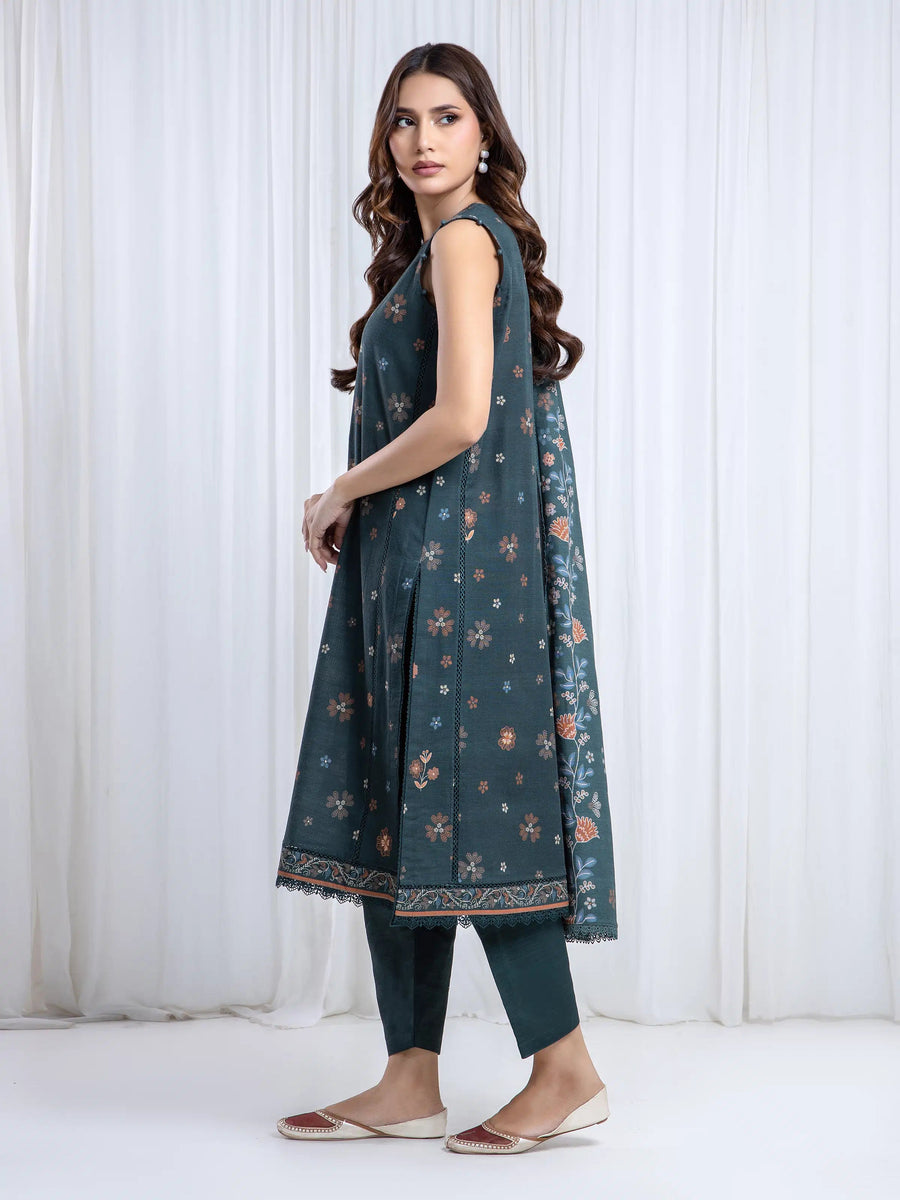 edenrobe Allure Unstitched Printed Khaddar 3Pc Suit EWU6A3-37073