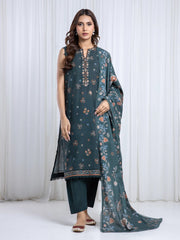 edenrobe Allure Unstitched Printed Khaddar 3Pc Suit EWU6A3-37073