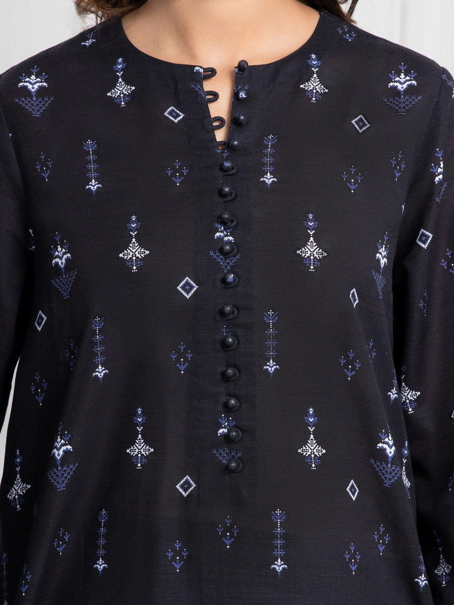 edenrobe Allure Unstitched Printed Khaddar 3Pc Suit EWU6A3-37081