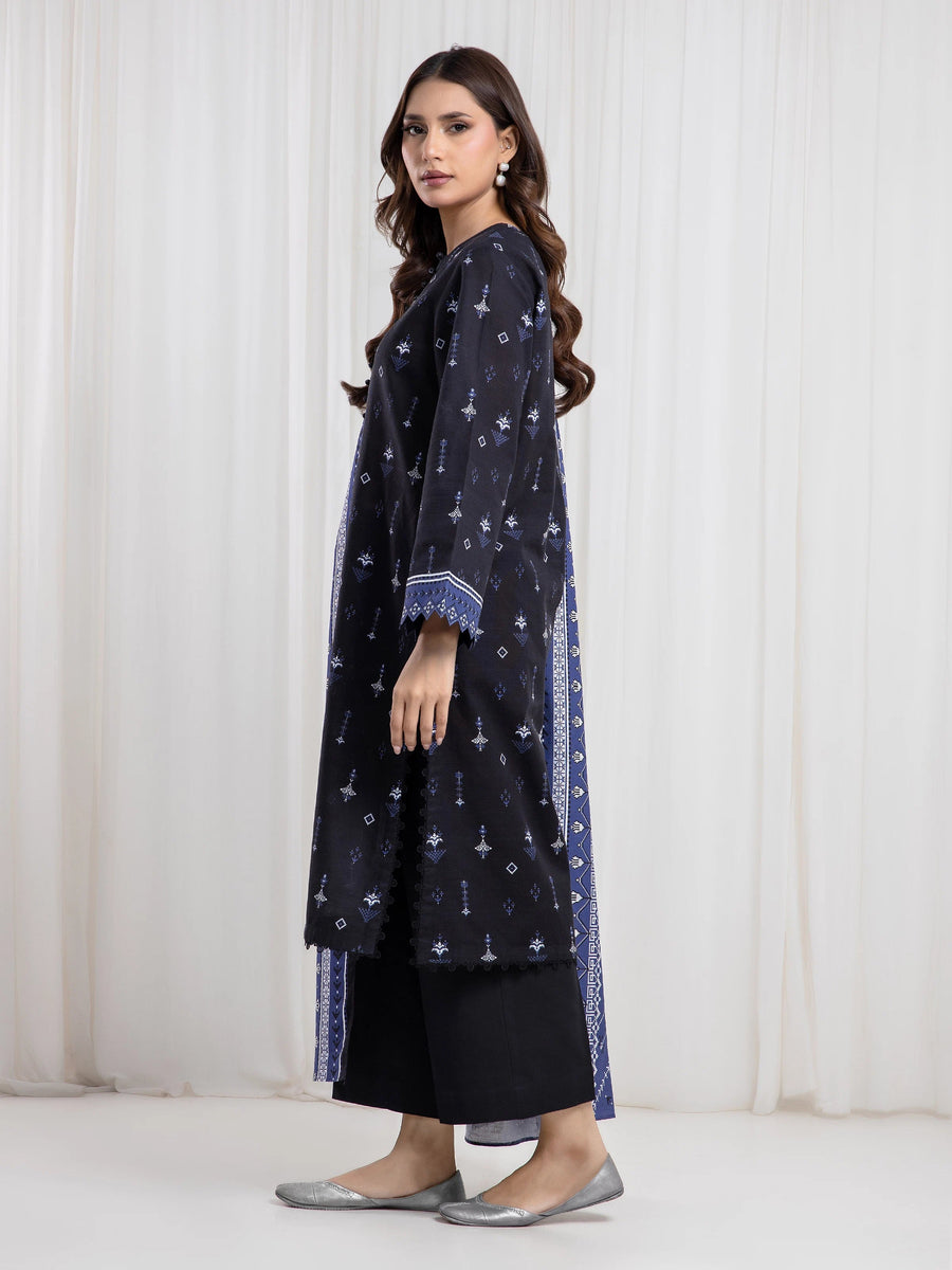 edenrobe Allure Unstitched Printed Khaddar 3Pc Suit EWU6A3-37081