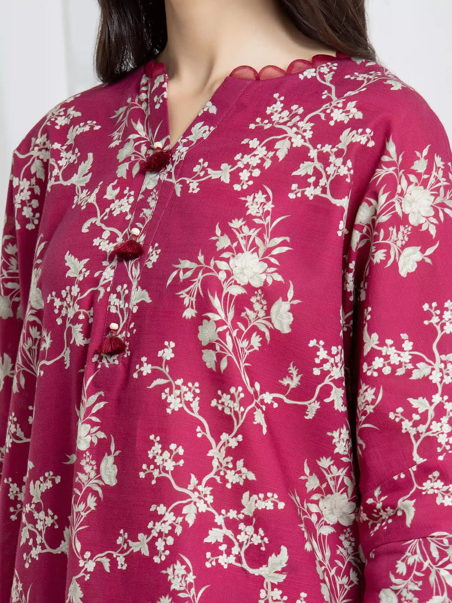 edenrobe Allure Unstitched Printed Khaddar 3Pc Suit EWU6A3-37083