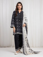 edenrobe Allure Unstitched Printed Khaddar 3Pc Suit EWU6A3-37085