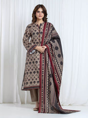edenrobe Allure Unstitched Printed Khaddar 3Pc Suit EWU6A3-37104
