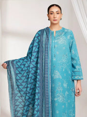 edenrobe Allure Unstitched Printed Khaddar 3Pc Suit EWU6A3-37116