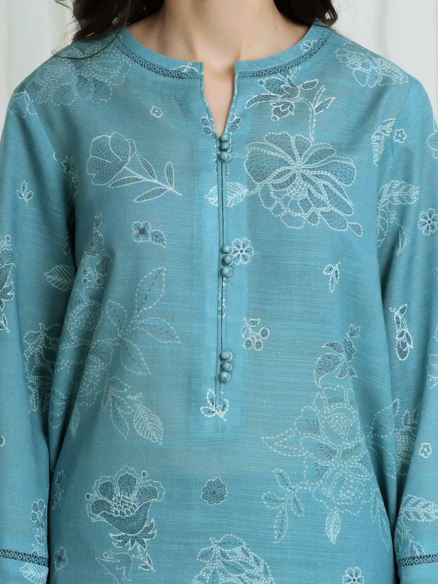 edenrobe Allure Unstitched Printed Khaddar 3Pc Suit EWU6A3-37116
