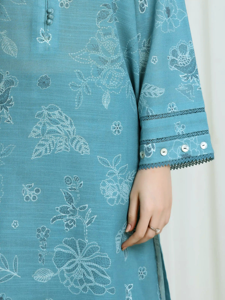 edenrobe Allure Unstitched Printed Khaddar 3Pc Suit EWU6A3-37116