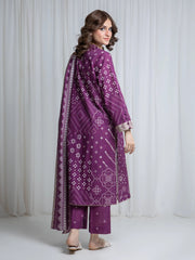 edenrobe Allure Unstitched Printed Khaddar 3Pc Suit EWU6A3-37171