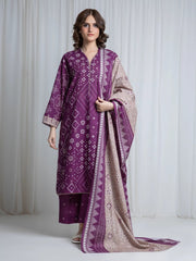 edenrobe Allure Unstitched Printed Khaddar 3Pc Suit EWU6A3-37171