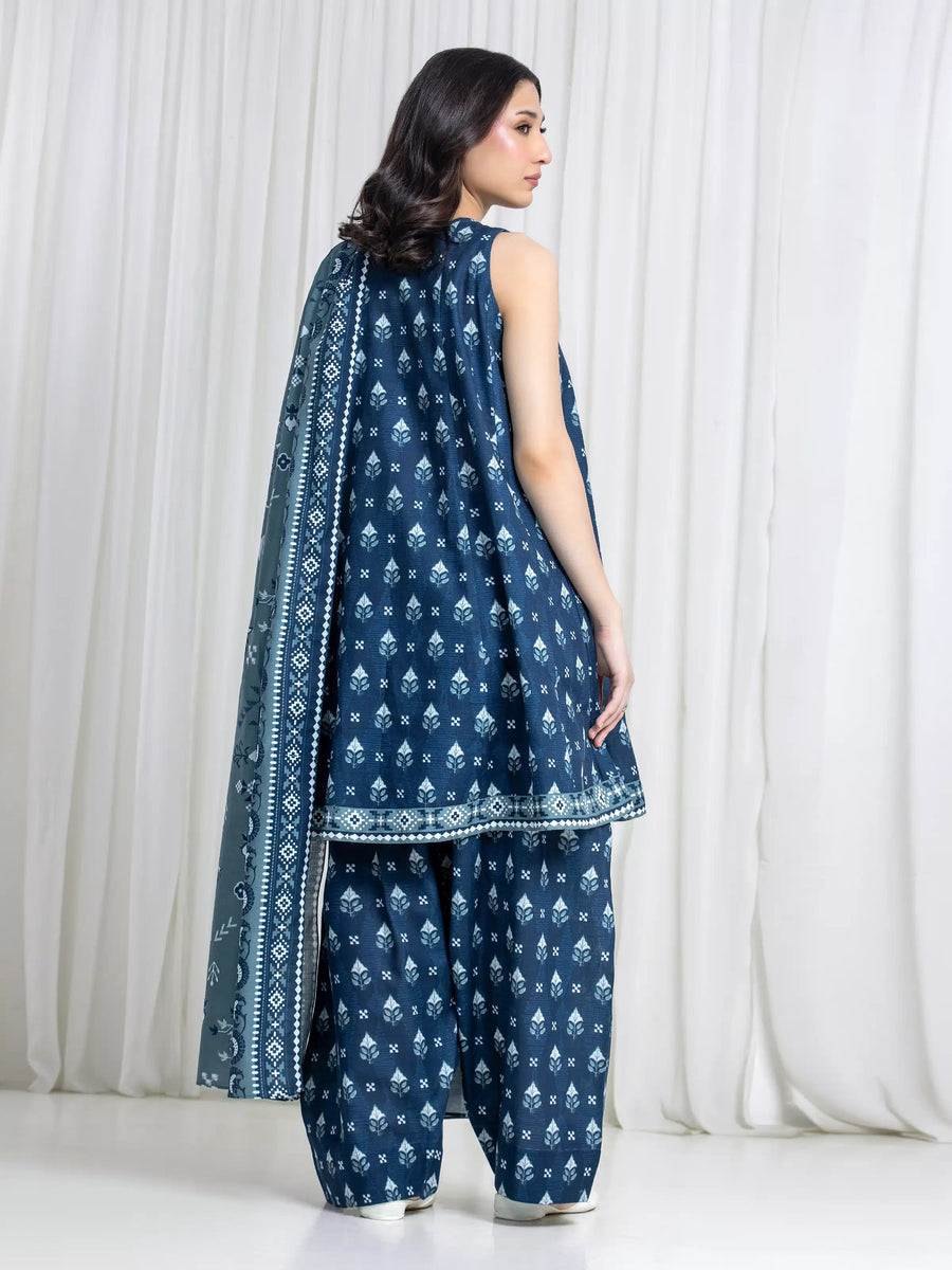 edenrobe Allure Unstitched Printed Khaddar 3Pc Suit EWU6A3-37176