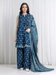 edenrobe Allure Unstitched Printed Khaddar 3Pc Suit EWU6A3-37176