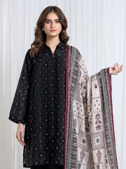 edenrobe Allure Unstitched Printed Khaddar 3Pc Suit EWU6A3-37179
