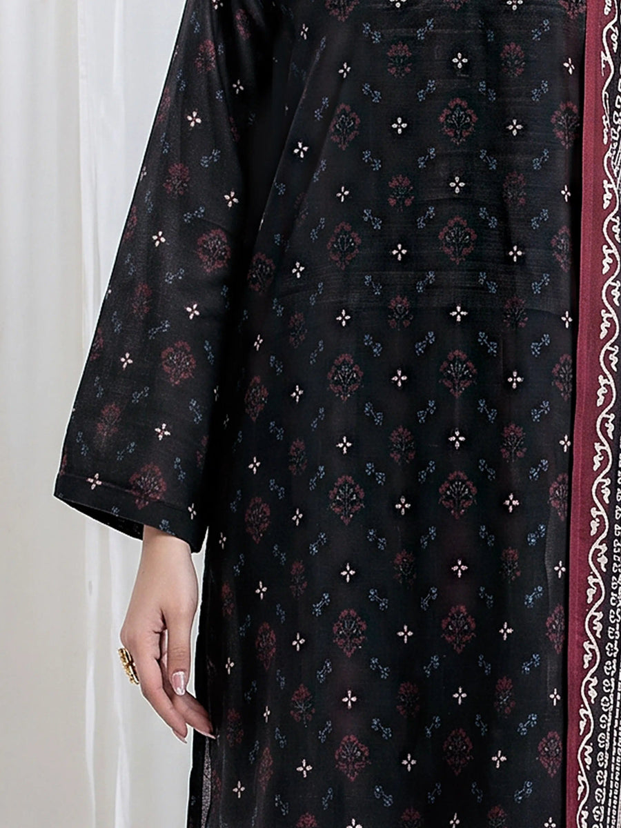 edenrobe Allure Unstitched Printed Khaddar 3Pc Suit EWU6A3-37179