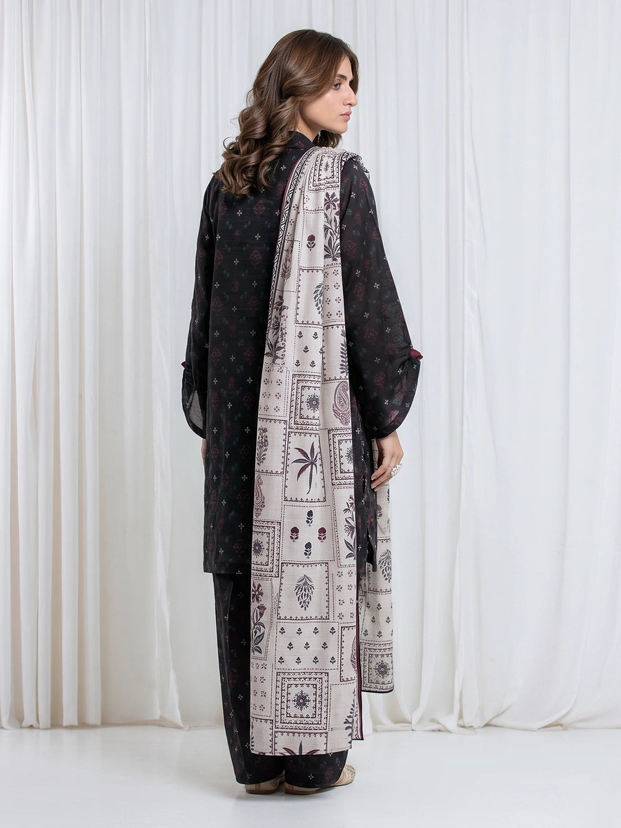 edenrobe Allure Unstitched Printed Khaddar 3Pc Suit EWU6A3-37179