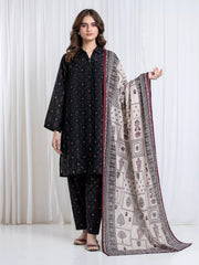 edenrobe Allure Unstitched Printed Khaddar 3Pc Suit EWU6A3-37179