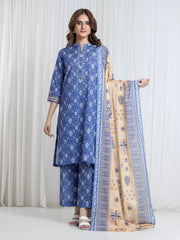 edenrobe Allure Unstitched Printed Khaddar 3Pc Suit EWU6A3-37180