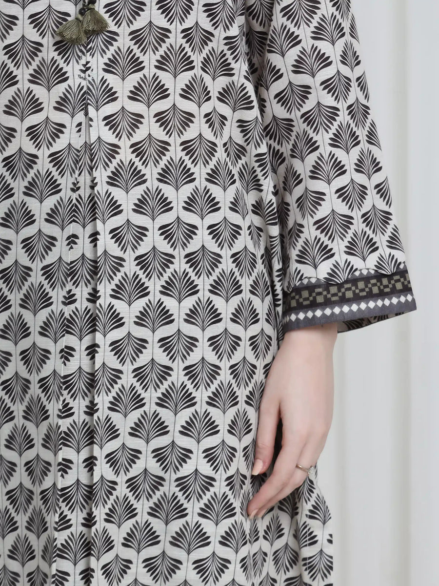 edenrobe Allure Unstitched Printed Khaddar 3Pc Suit EWU6A3-37184