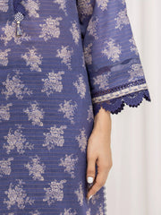 edenrobe Merak Printed Zari Lawn Unstitched 3Pc Suit EWU6M6-001