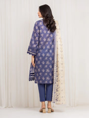 edenrobe Merak Printed Zari Lawn Unstitched 3Pc Suit EWU6M6-001