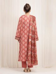 edenrobe Merak Printed Zari Lawn Unstitched 3Pc Suit EWU6M6-005