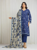 edenrobe Merak Printed Zari Lawn Unstitched 3Pc Suit EWU6M6-006