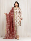 edenrobe Merak Printed Zari Lawn Unstitched 3Pc Suit EWU6M6-010
