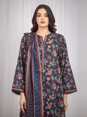 edenrobe Merak Printed Zari Lawn Unstitched 3Pc Suit EWU6M6-011